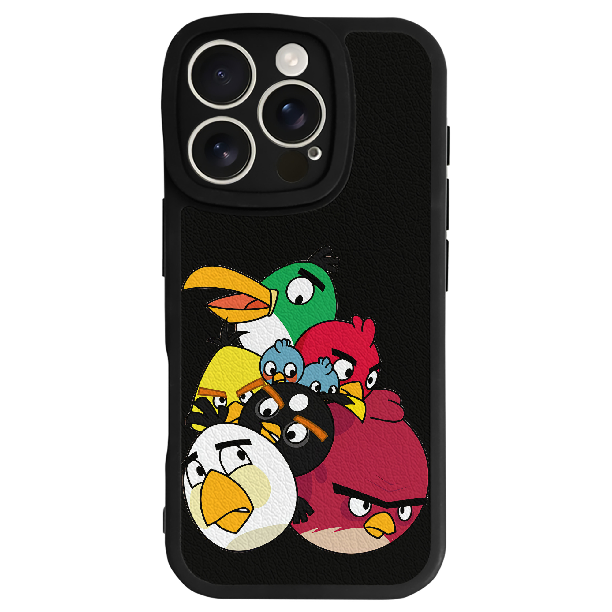 （画像用） Angry Birds アングリーバード 【iPhone 16シリーズ対応】シリコンスマホケース（レザー調） 材質：シリコン